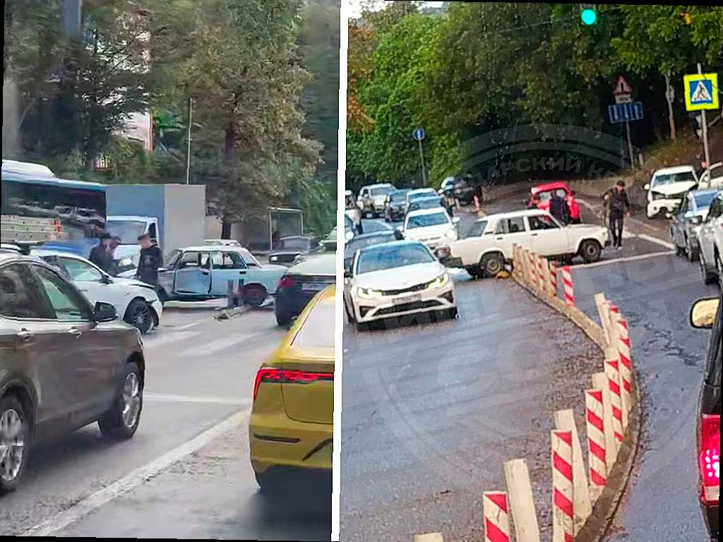 ДТП на спуске с Мамайского перевала в Дагомысе привело к парализации движения