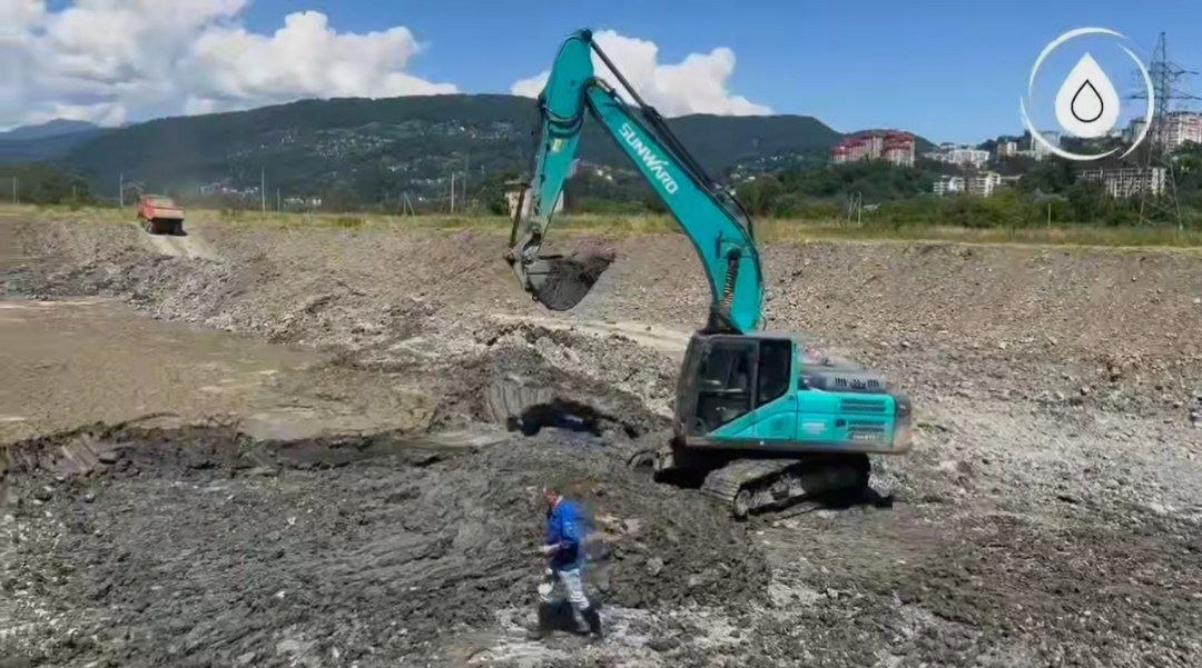Продолжается реконструкция бассейнов водозабора на реке Сочи